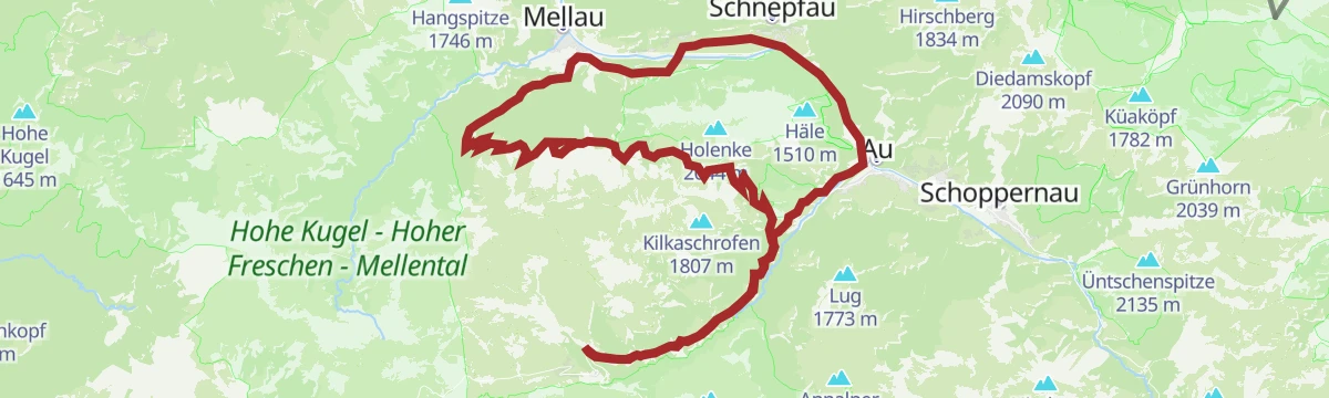 Route map: Damüls | Rundtour um die Kanisfluh